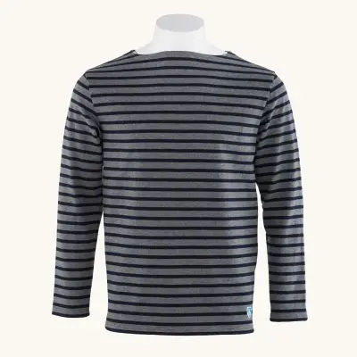 Marinière Gris Mélangé / Marine, mixte
