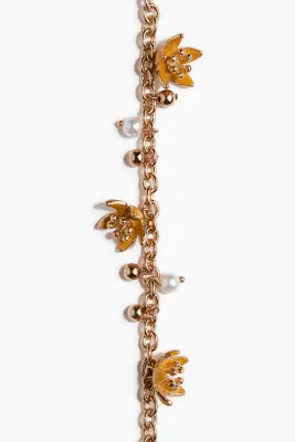 Bracelet avec charms - Doré/jaune