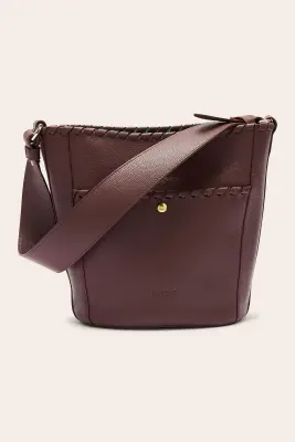 Sac Sofia tressé bordeaux intérieur bleu ciel