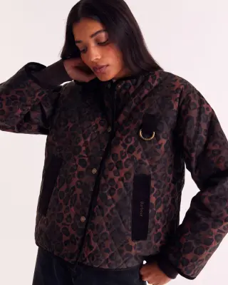 Veste Lili léopard fauve Barbour x Balzac Paris