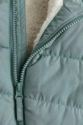 Combinaison d'hiver doublée de tissu peluche - Turquoise foncé