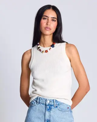Top Kahn blanc naturel