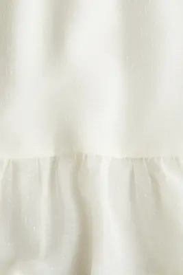 Top péplum en mousseline - Blanc