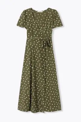 Robe longue à pois Femme