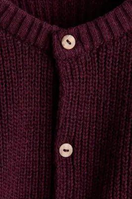 Gilet en maille de coton - Rouge foncé
