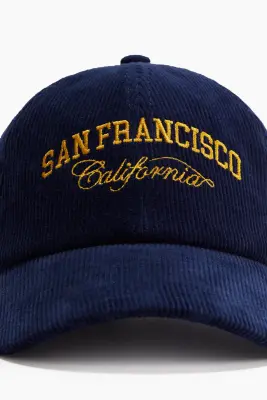 Casquette en velours côtelé - Bleu marine/San Francisco