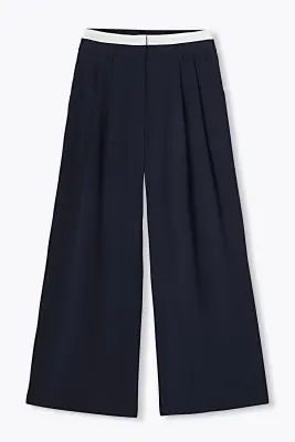 Pantalon très large rayé Femme