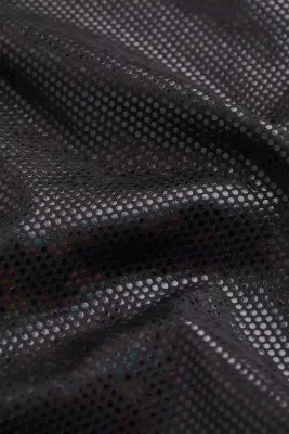 Jupe en mesh avec liens à nouer - Noir