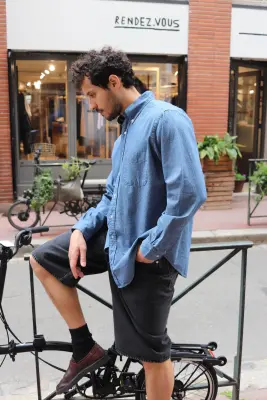 Orslow – SUPER DAD’S FIT SHORTS 01-7100W-D61S – BLACK DENIM STONE