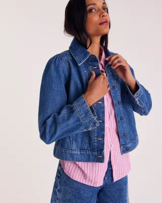 Veste Celso bleu outremer et studs multicolores