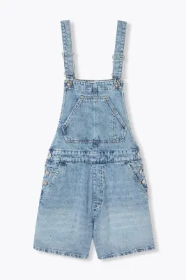 Salopette-short en jean Femme