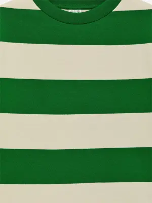 Sweat en éponge - Vert/Blanc cassé
