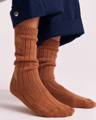 Chaussettes Felice marron