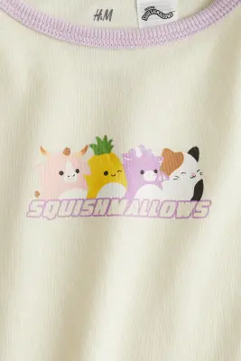 Top imprimé - Jaune clair/Squishmallows