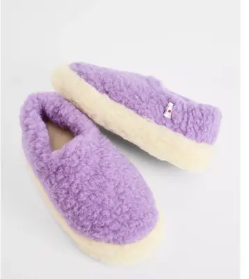 Chaussons en laine Lilas