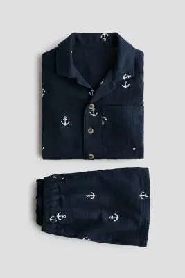 Ensemble 2 pièces - Bleu marine/ancres