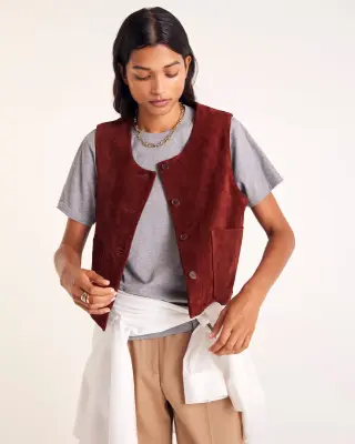 Gilet Masha croute brique