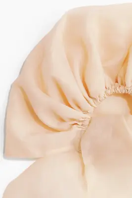 Foulard de tête en mousseline - Beige clair