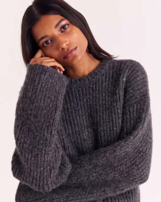 Pull Alyssa gris foncé chiné