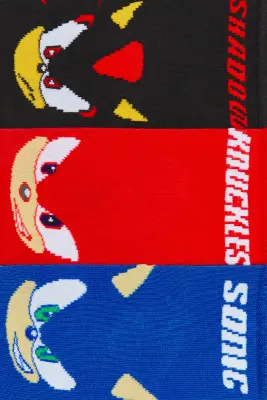 Lot de 5 paires de chaussettes à motif - Bleu/Sonic le Hérisson