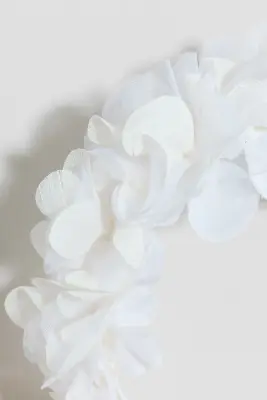 Serre-tête avec applications florales - Crème