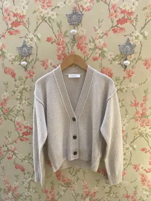 Nouveau ! POMANDÈRE Gilet laine Cachemire 8495 Ivory