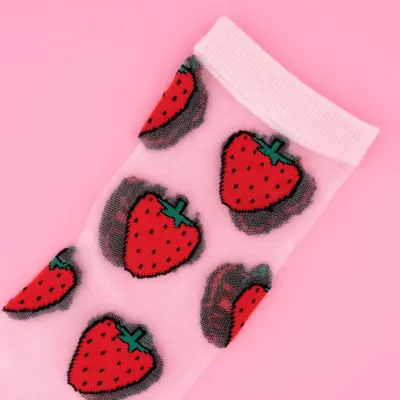 Chaussettes transparentes Fraise Coucou Suzette