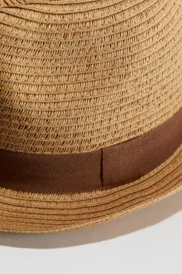 Chapeau de paille - Beige foncé