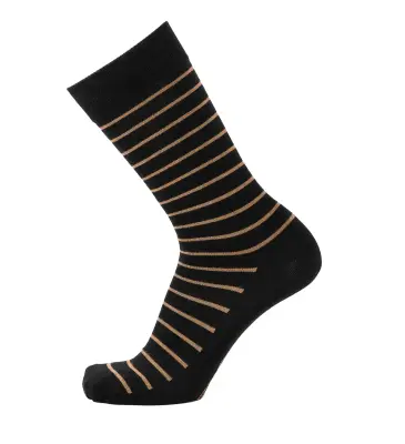 Chaussettes MBxArmor Lux marinière noir moka