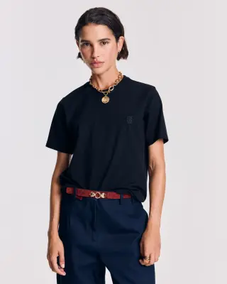 Tee-shirt Bree noir brodé