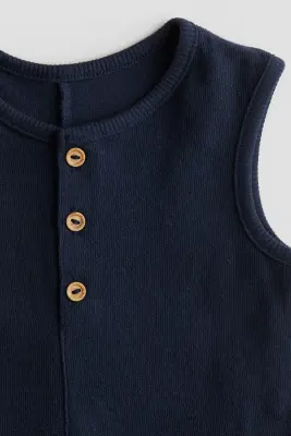 Combinaison en coton - Bleu marine