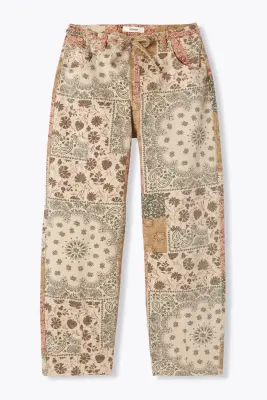 Pantalon balloon patchwork