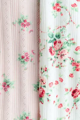 Lot de 2 bodies en pointelle avec imprimé fleuri - Rose clair/fleuri