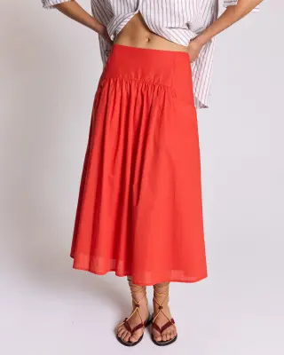 Jupe Calistelle rouge coquelicot