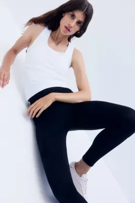 MAMA Legging côtelé Seamless - Noir
