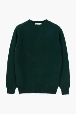 Pull Shaggy Dog en laine - Vert Foncé
