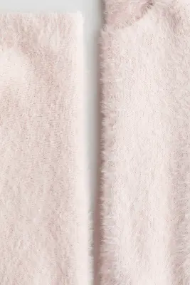 Ensemble 2 pièces en maille duveteuse - Rose poudré
