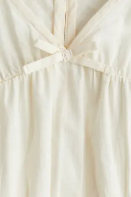 Blouse péplum en coton - Crème