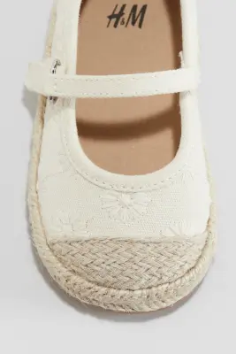 Babies façon espadrilles - Crème