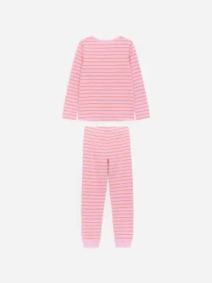 Ensemble pyjama en jersey - Rose/Orange