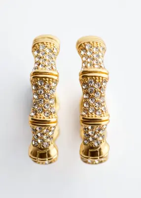 Créoles à strass - Doré