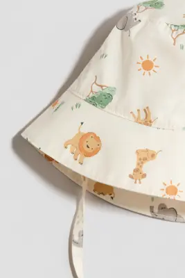 Chapeau de soleil - Beige clair/animaux
