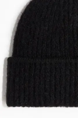 Bonnet doux et brossé - Noir