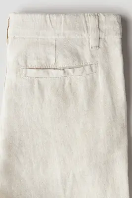 Pantalon en lin - Beige clair