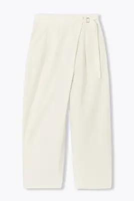 Pantalon large en toile