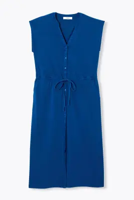 Robe midi en jersey uni Femme