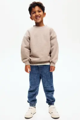 Pantalon jogger en denim - Bleu denim