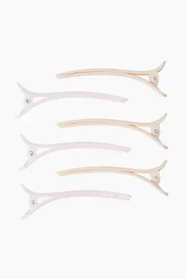 Lot de 6 barrettes professionnelles - Rose clair/beige clair