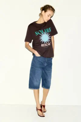 T-shirt imprimé - Marron/Solare