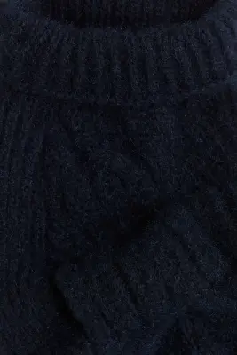 Pull pour chien en maille torsadée - Bleu marine